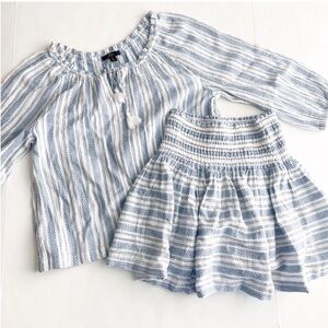 J Crew Matching Set 2pc Skirt Preppy Summer Boho Outfit